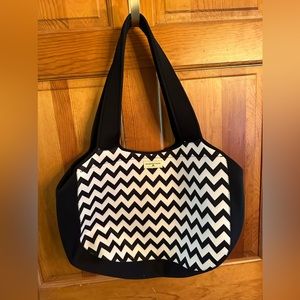 NWOT Mackenzie Childs zigzag neoprene carryall